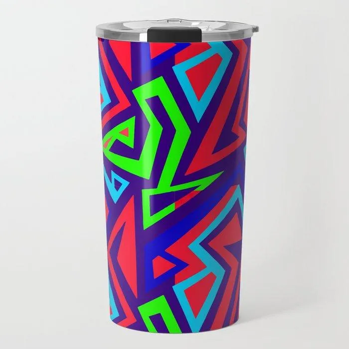 Electric Geometric Travel Mug