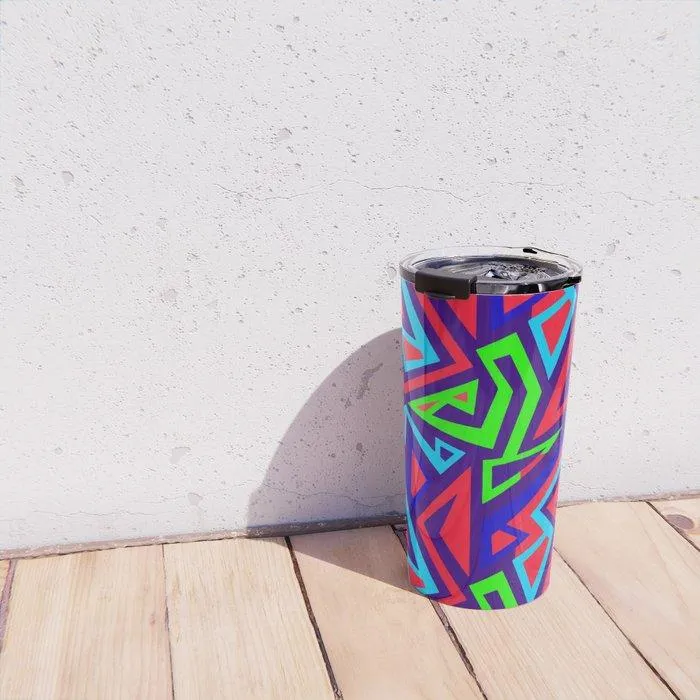 Electric Geometric Travel Mug