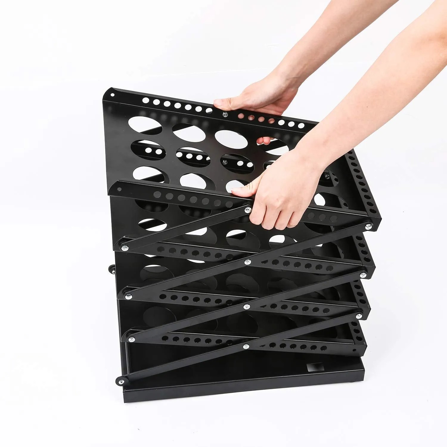 Elegante Premium Cast Iron Catalogue Folding Magazine, Brochure Holder Rack for Storefront (Black)