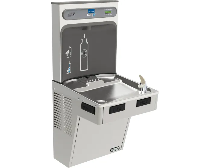 Elkay EMABF8WSSK | Wall-mount Bottle Filling Station | Filterless, Refrigerated, EMAB-style fountain, Stainless Steel