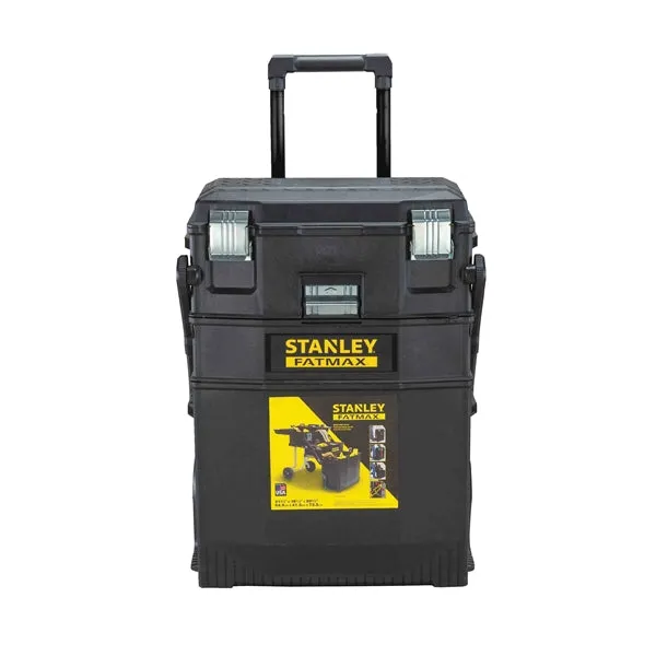 FATMAX 020800R 4-in-1 Mobile Work Station, 5 cu-in, Structural Foam, Black, 9 in L x 22 in W x 29 in H Outside