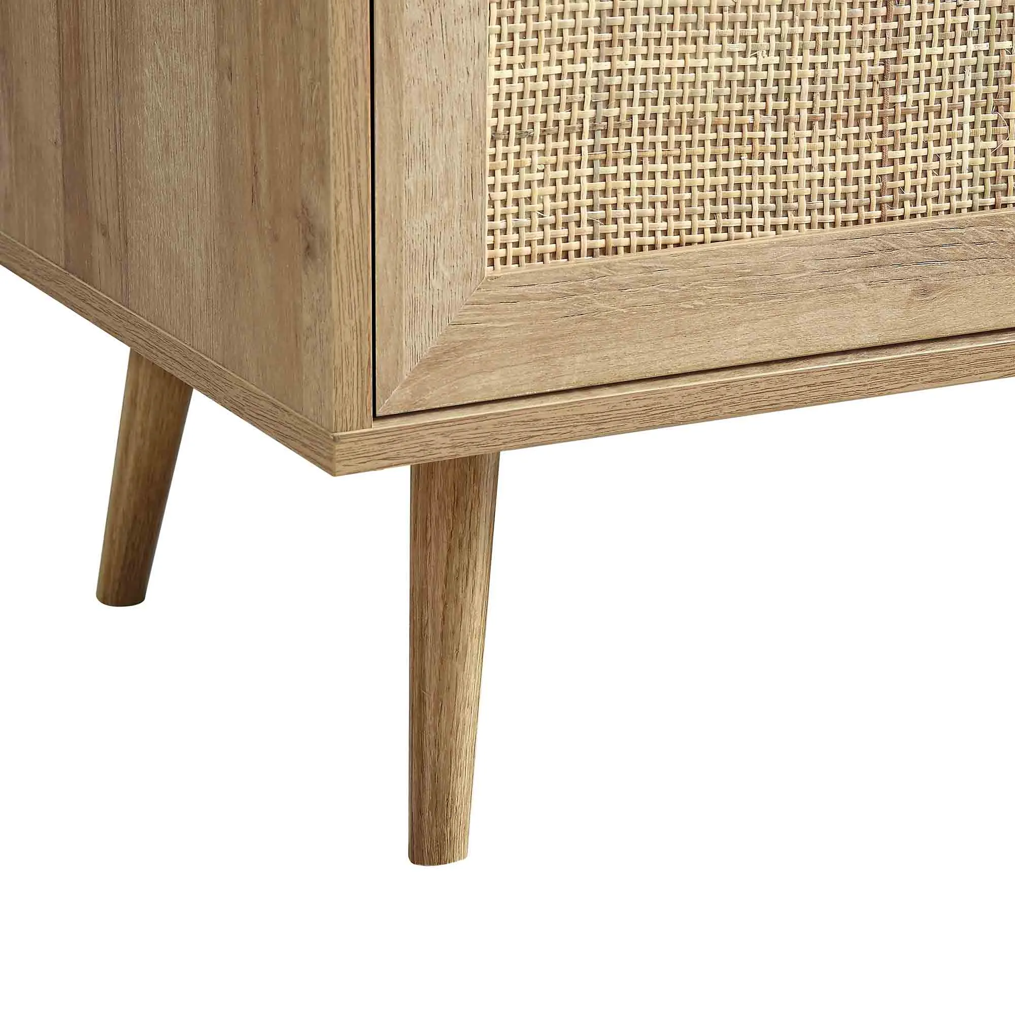 Frances Woven Rattan Display Cabinet, Natural