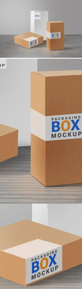 Free Product Packaging Boxes PSD Mockup