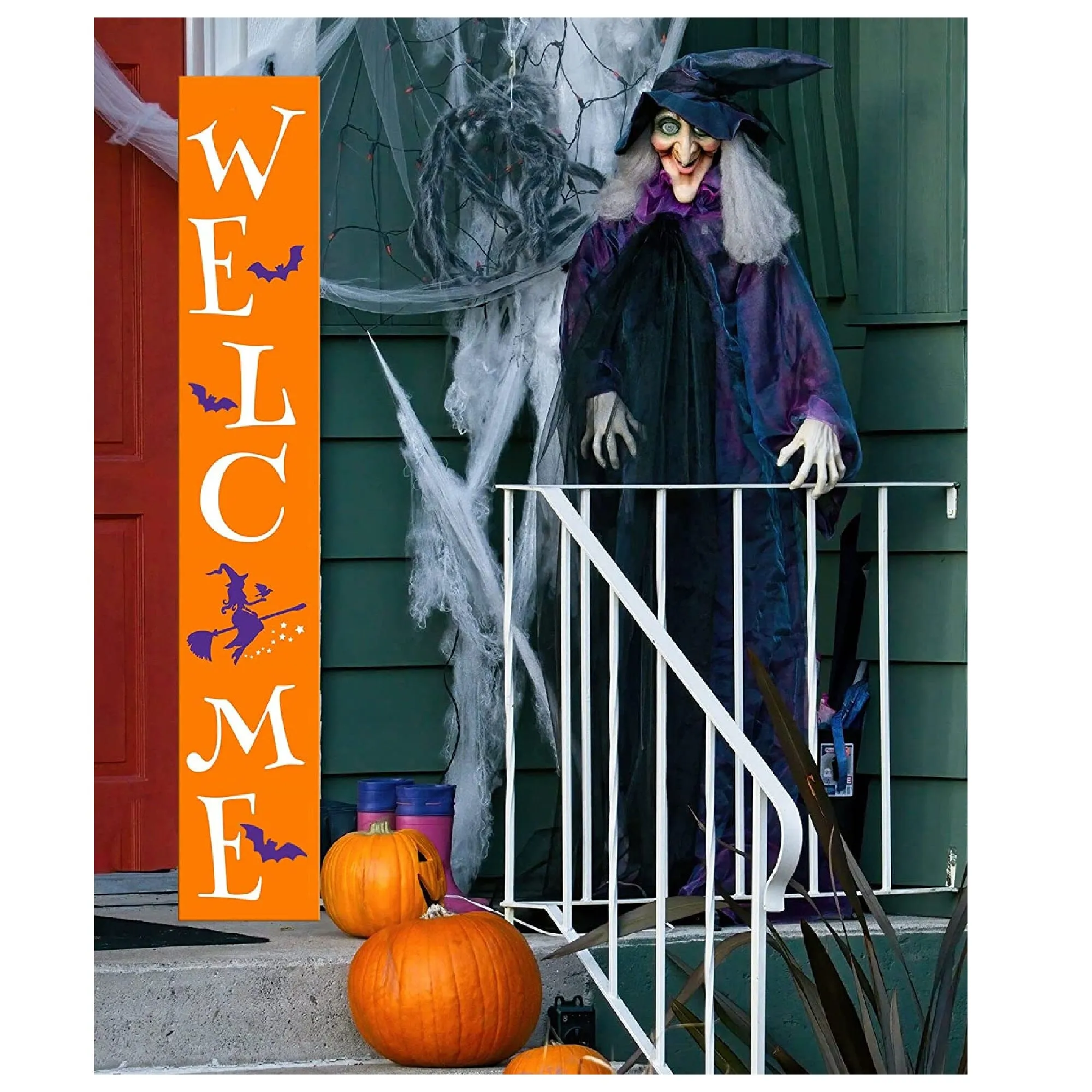 Halloween Welcome Stencils to Paint | Large Happy Halloween Spooky Stencil | Hocus Pocus | Broom Parking | Trick or Treat Drawing Stencils