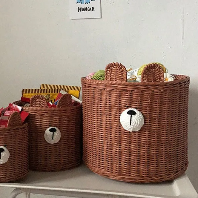 Handmade Storage Bear Baskets