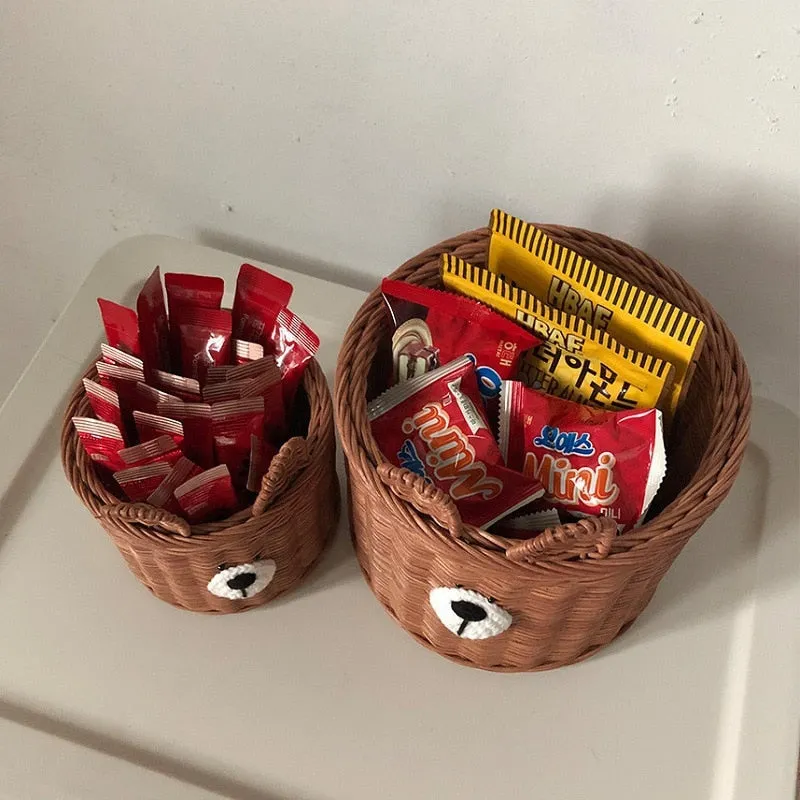 Handmade Storage Bear Baskets