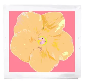 Hibiscus Pink 18x18 Acrylic Tray