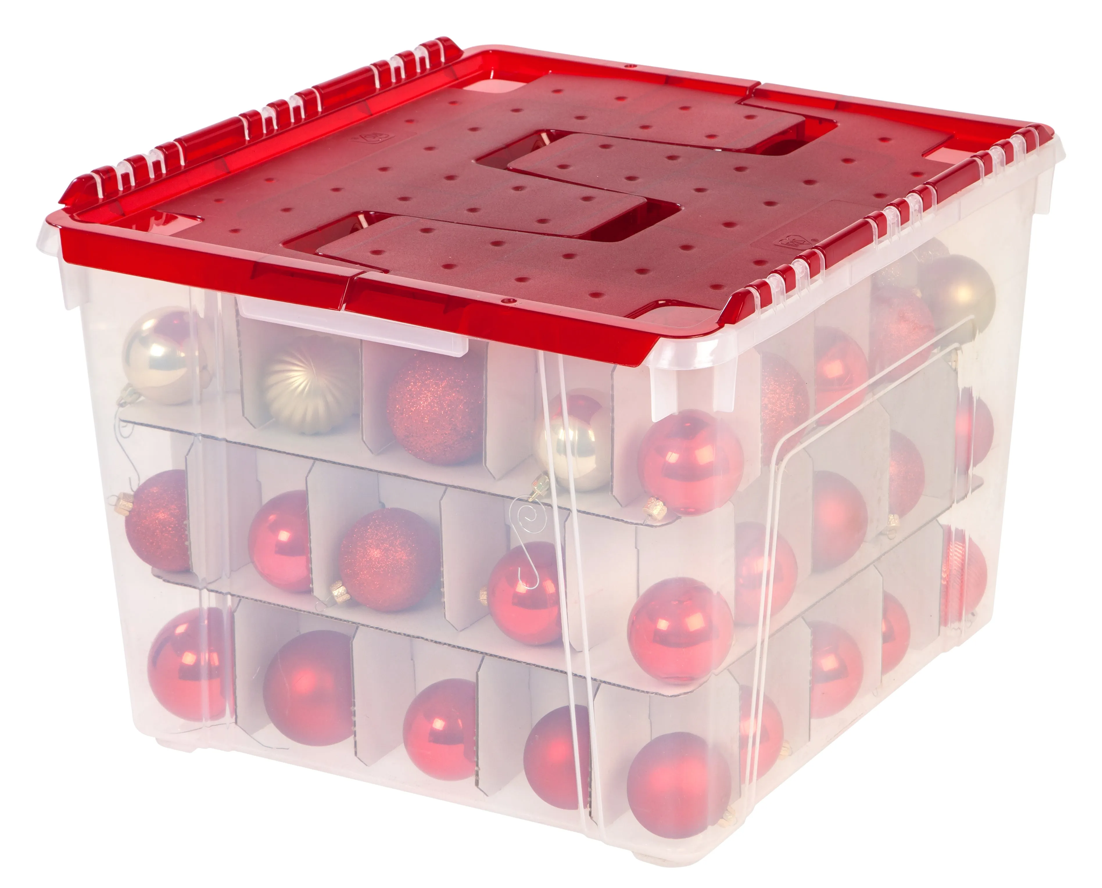 Holiday Ornament Wing-Lid Storage Box - 2 Pack