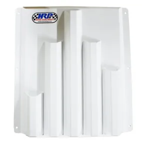 HRP Cable Tie Holder - 5 Compartments - 13 x 14" - Aluminum - White Powder Coat