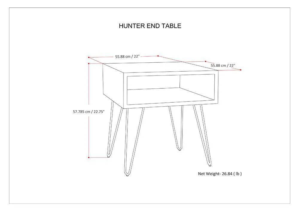 Hunter End Table in Mango