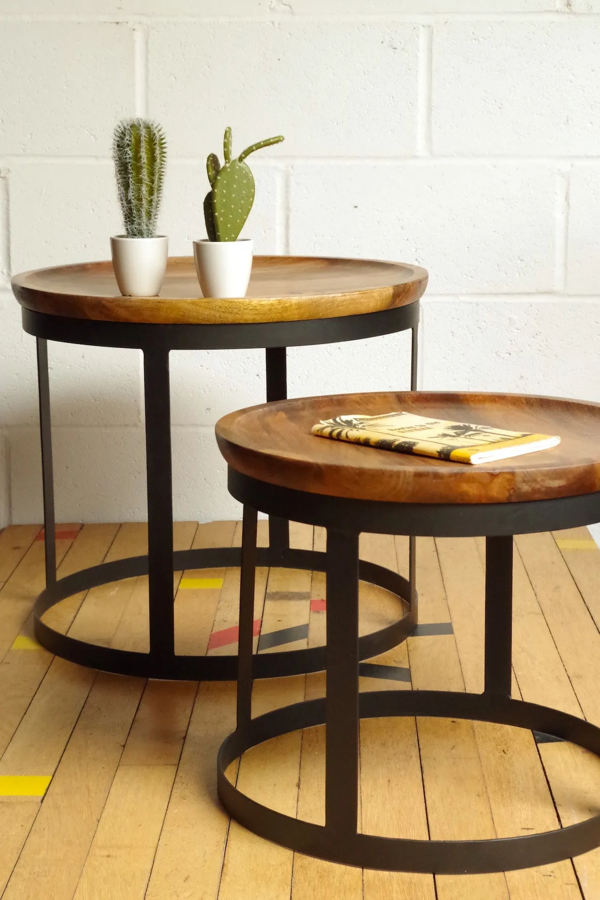 Industrial Tray Table - Set of 2