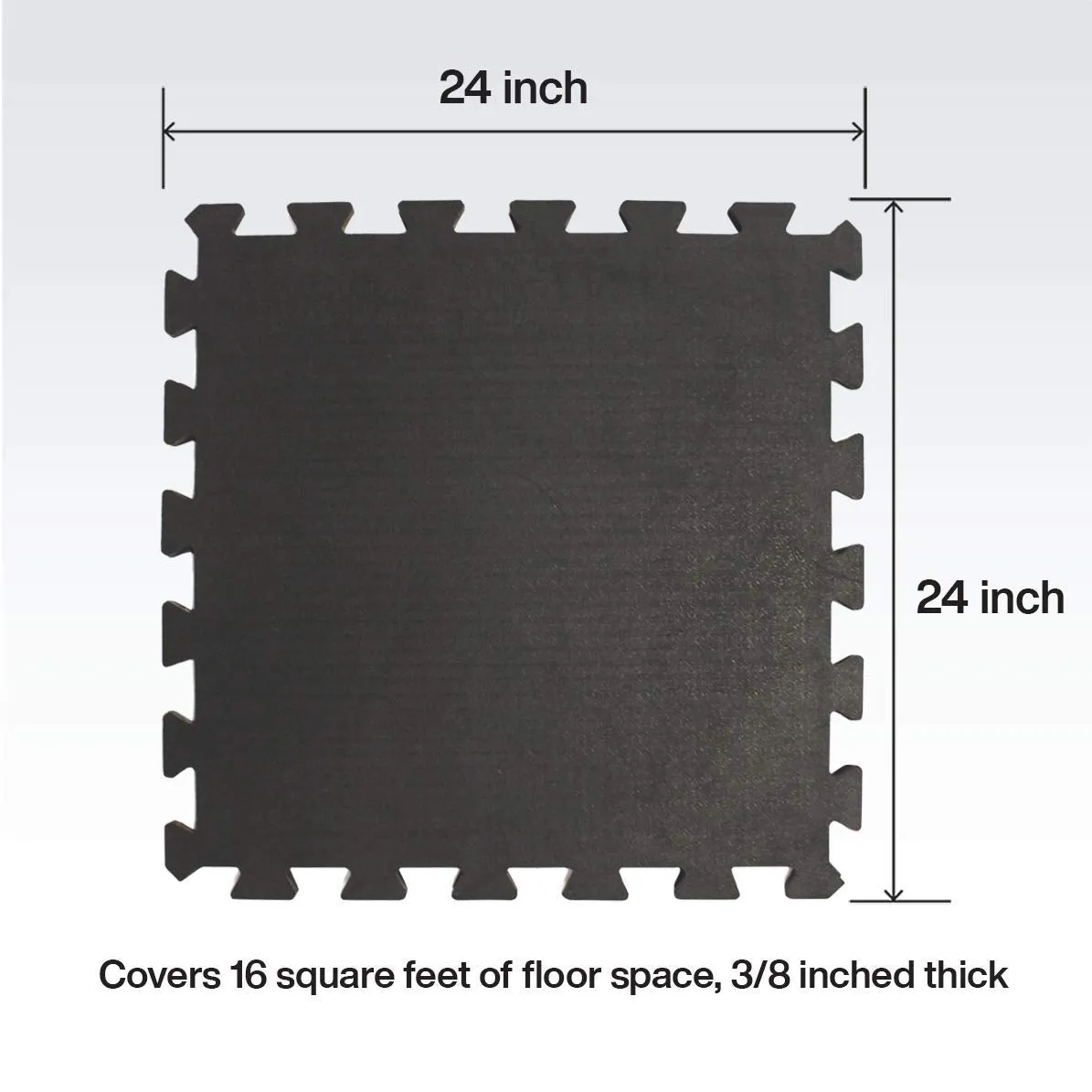 Katzco Shop Floor Mat - 16 Square Feet - 3/8 Inch Thick, 4 Pack - for Garages, Workshops