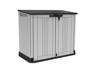 Keter Store It Out Nova Outdoor Garden Furniture Storage Shed Light Grey (New)