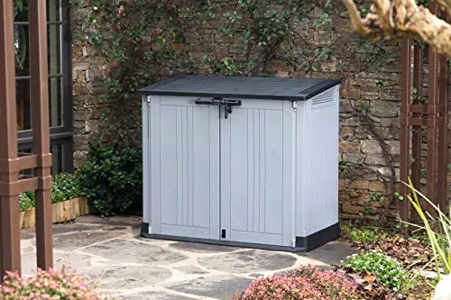 Keter Store It Out Nova Outdoor Garden Furniture Storage Shed Light Grey (New)