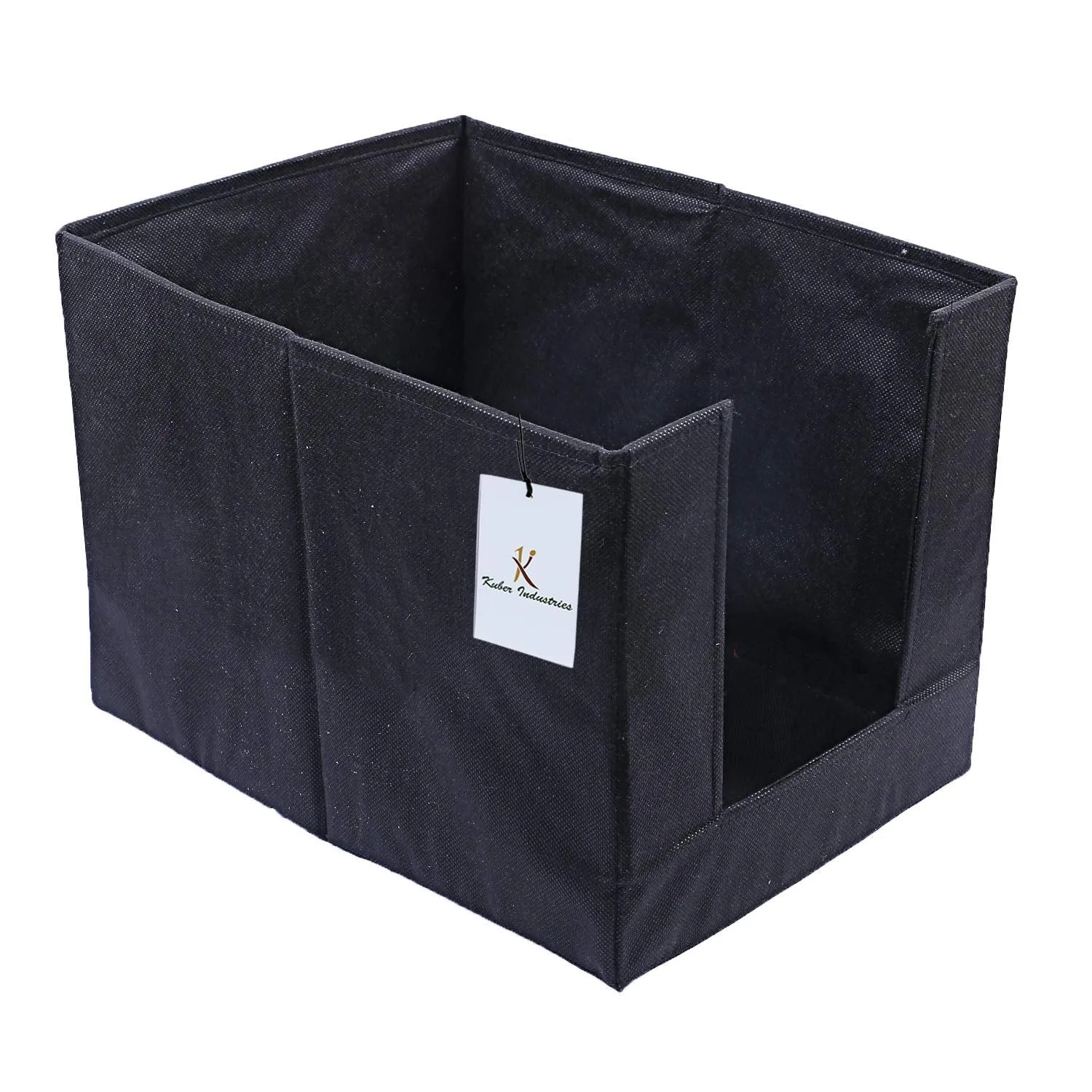 Kuber Industries Non Woven Shirt Stacker Wardrobe Organizer Set, Black-CTLTC31830