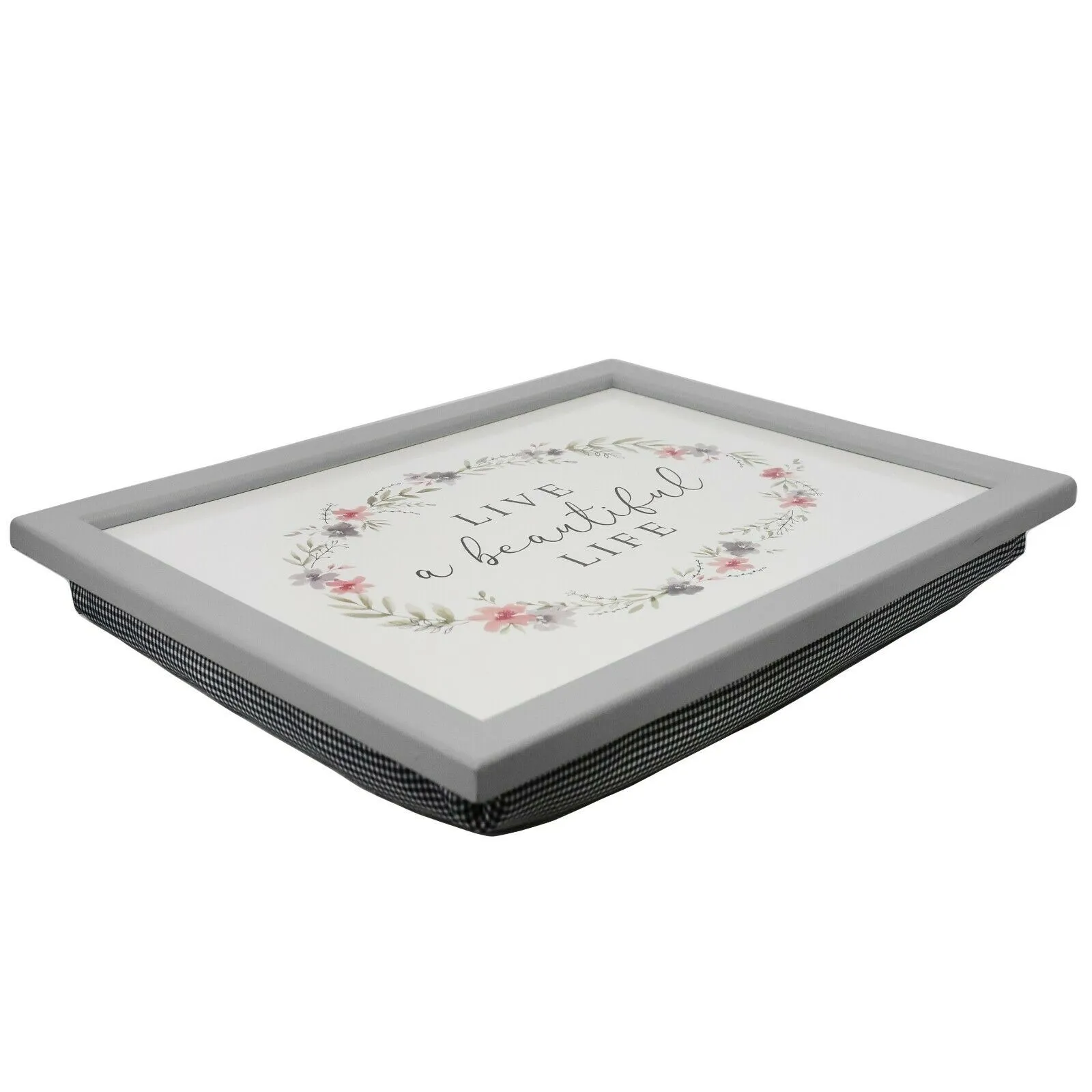 Live a Beautiful Life Lap Tray With Bean Bag Cushion