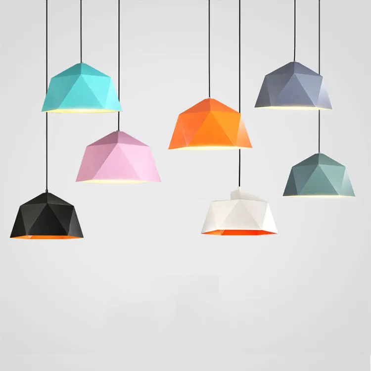 Macaron Color Geometric Pendant Light