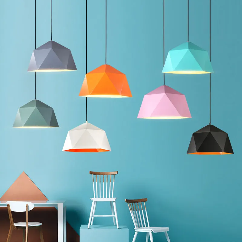 Macaron Color Geometric Pendant Light