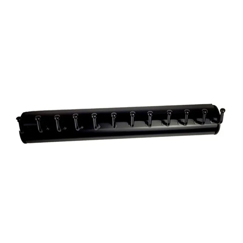 Matt Black Accessory Rack, 12 hooks.