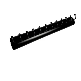 Matt Black Accessory Rack, 12 hooks.