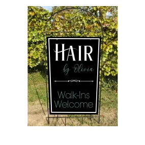 Metal Sign with Arbor Stand/Stake Outdoor Large