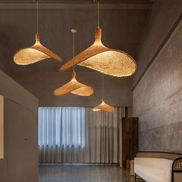 Modern Straw Hat Ceiling Light