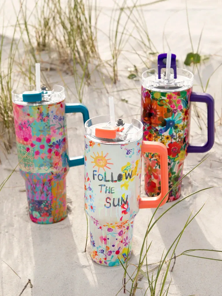 Natural Life Mega 1L Insulated Tumbler - Floral Garden