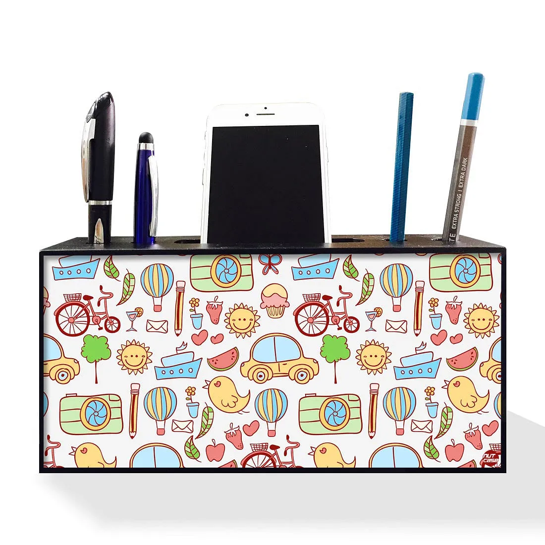 Pen Mobile Stand Holder Desk Organizer - Cute Elements