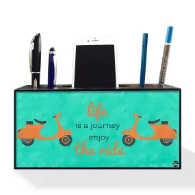 Pen Mobile Stand Holder Desk Organizer - Life Is A Journey