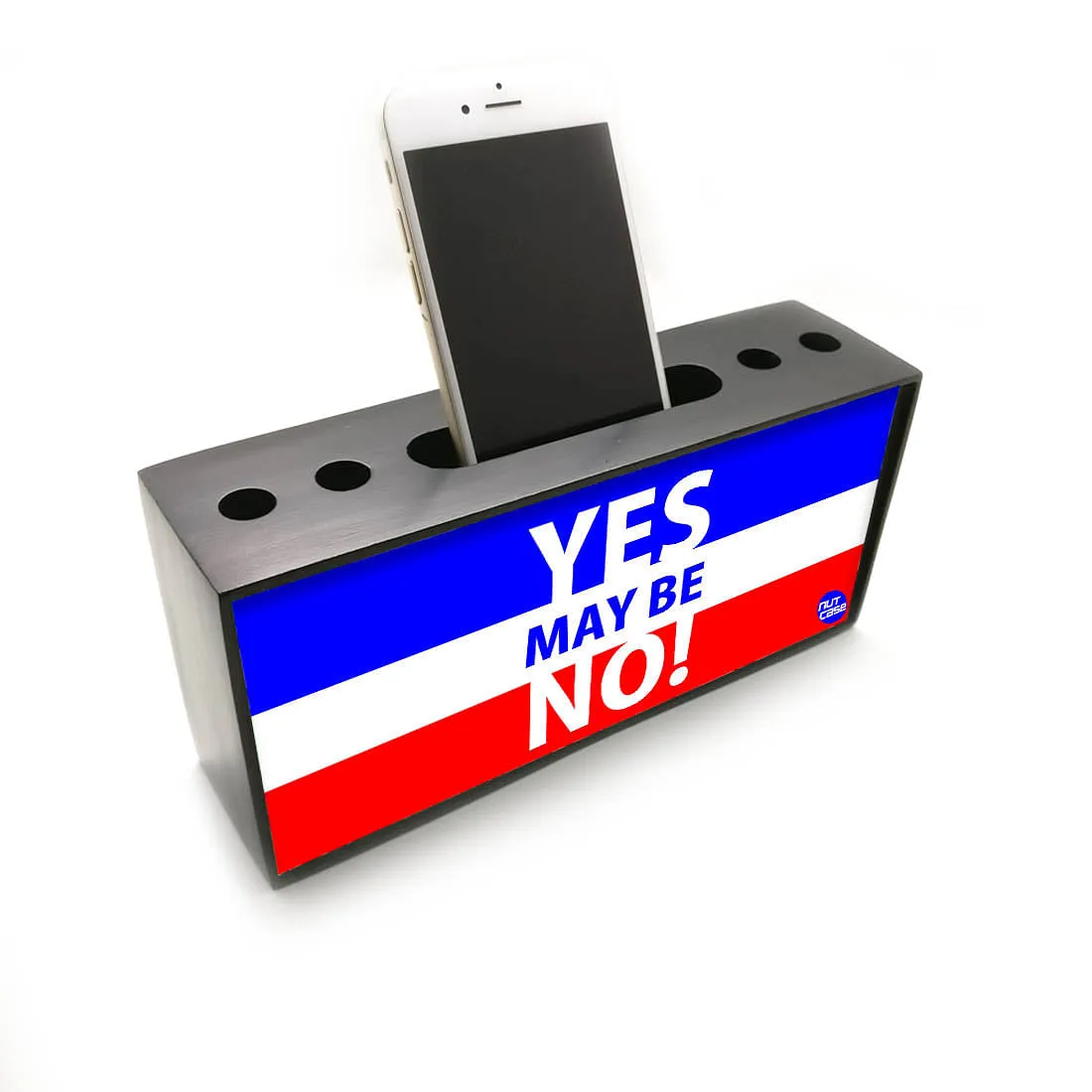 Pen Mobile Stand Holder Desk Organizer - Yes May Be No