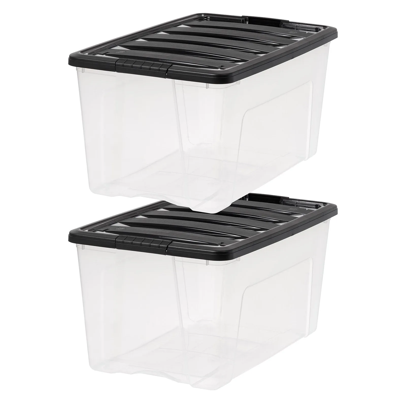 Plastic Storage Bins, Stackable Storage Container 2 Pack - 18 gal. (72 qt.)