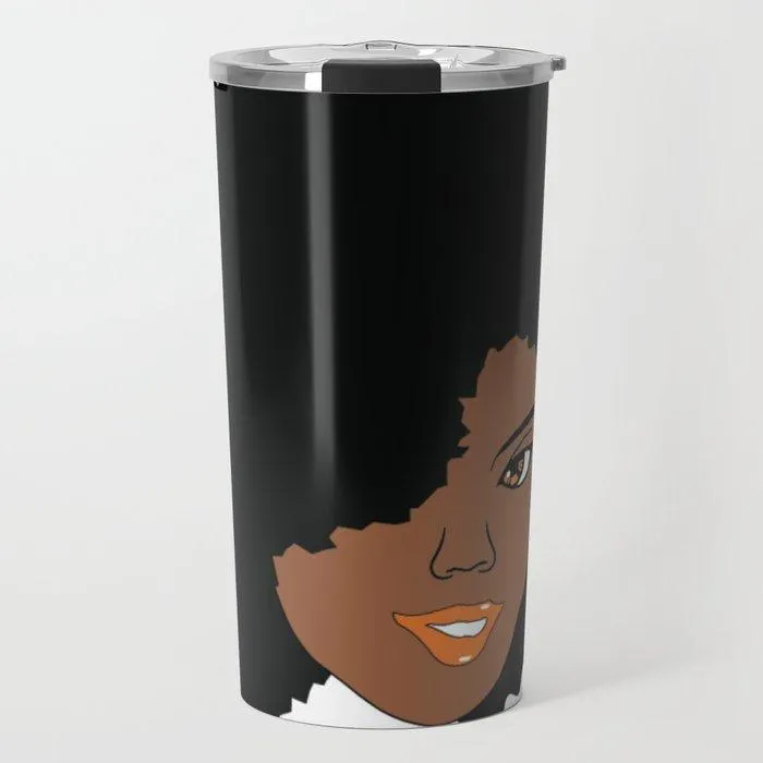 Plush Afro Diva Travel Mug