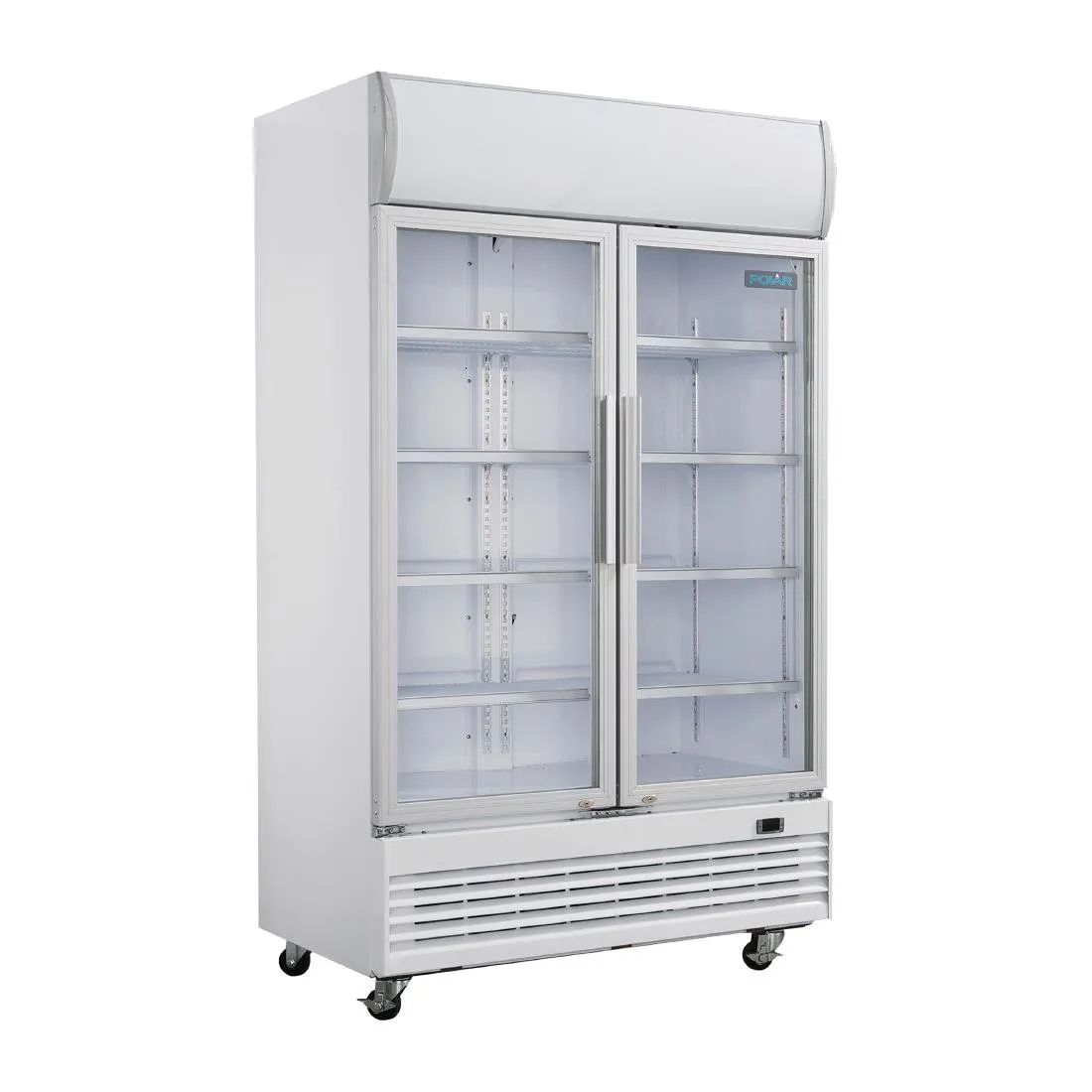 Polar G-Series Hinged Door Upright Display Cooler with Light Box 950Ltr