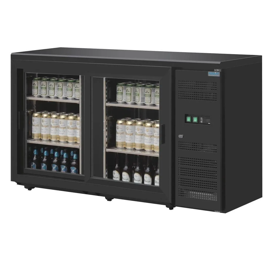 Polar U-Series Back Bar Display Cooler Double Door