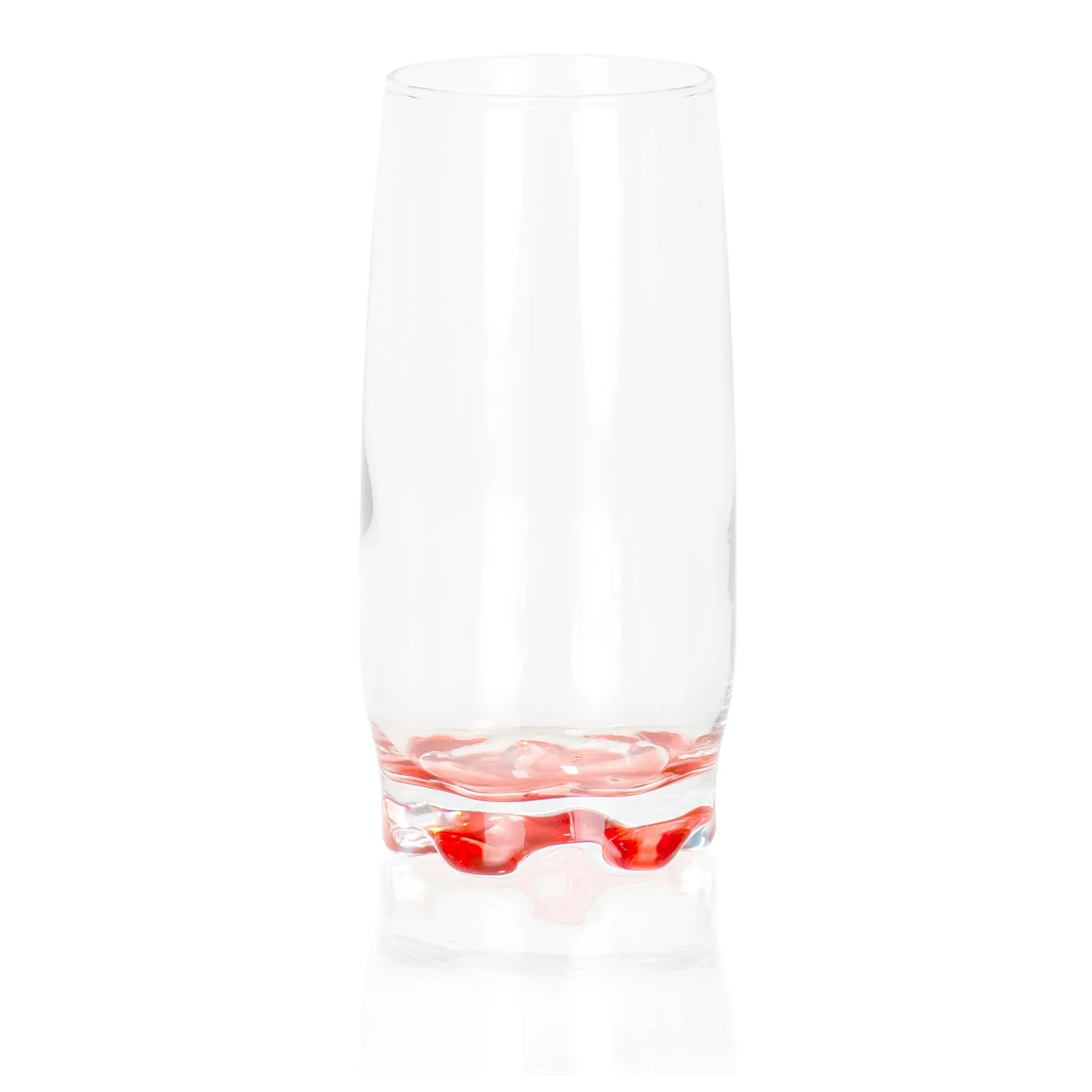 Red Co. Vibrant Splash Water, Beverage Highball Glasses, 13.25 Ounce - Set of 6