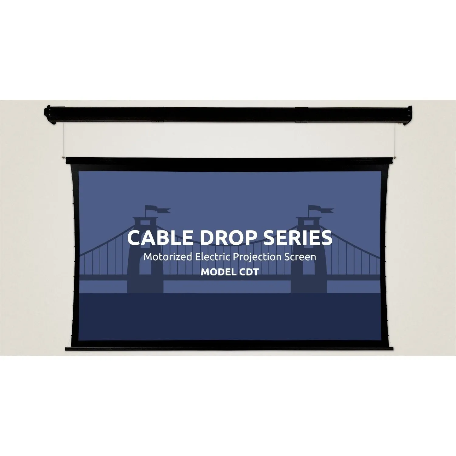 Severtson Screens Cable Drop HDTV [16:9] Tab Tension Screen 150" (130.7" x 73.5") CDT169150CW