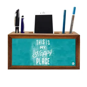 Solid Wood desk organizer - This Is My Happy Place