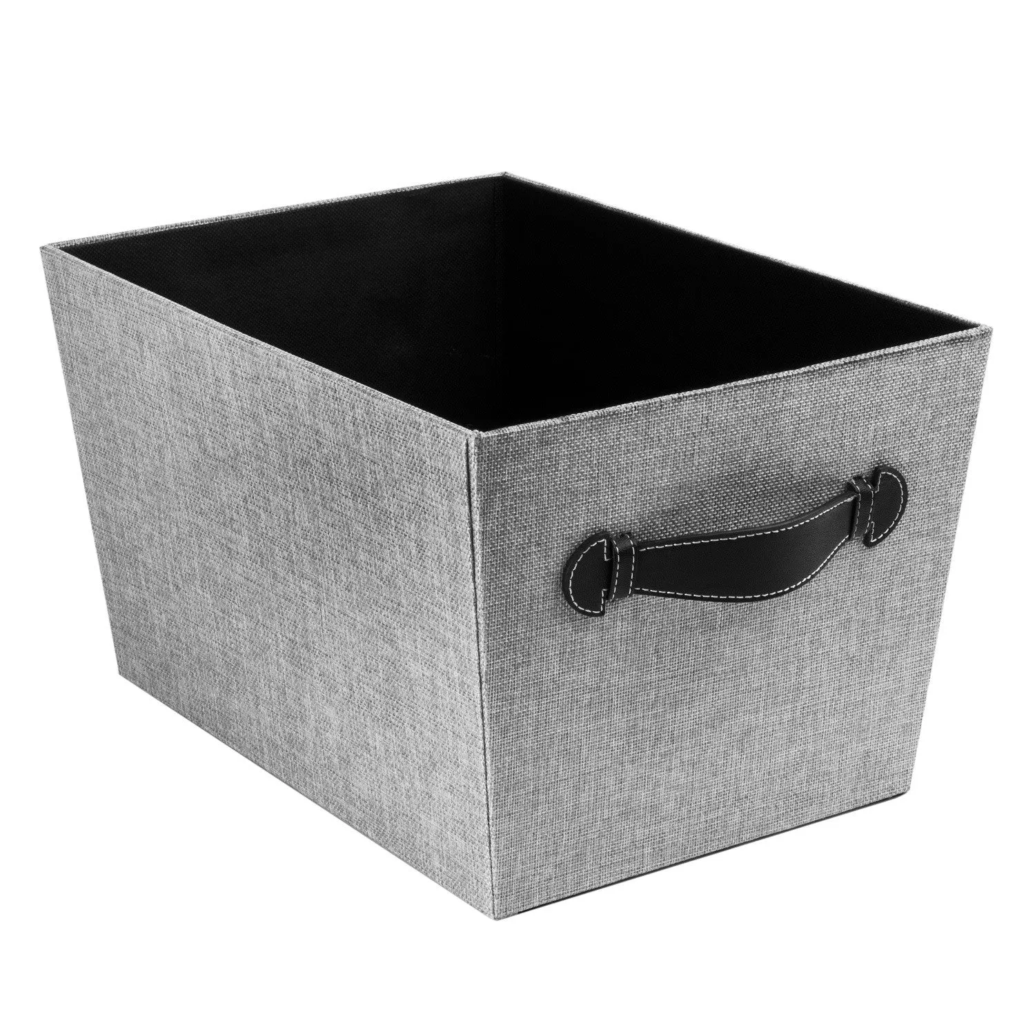 Storage Bin with Handles, Gray Birch