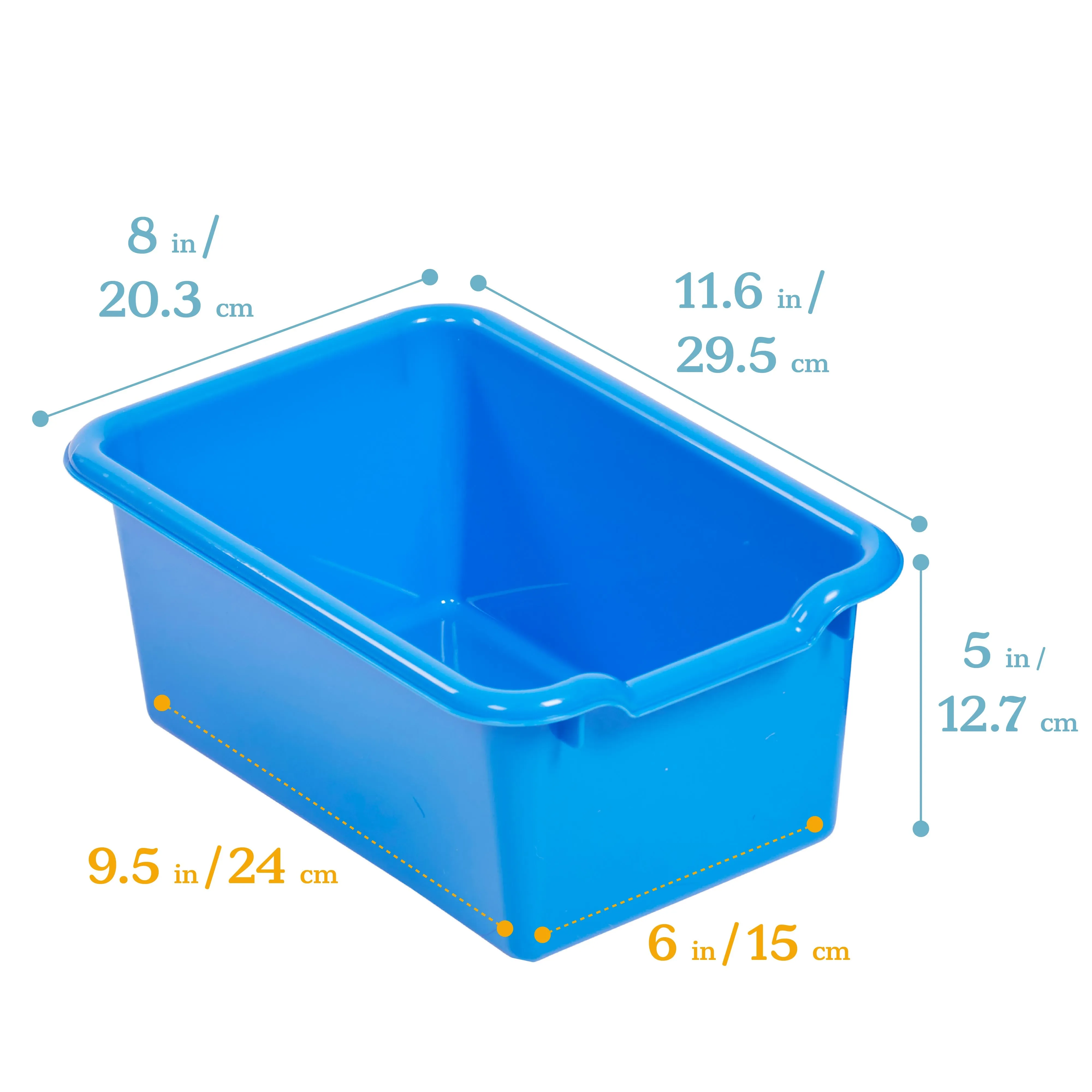 Streamline 25 Cubby Tray Cabinet with Scoop Front Storage Bins, 5x5, Natural, Classroom Furniture