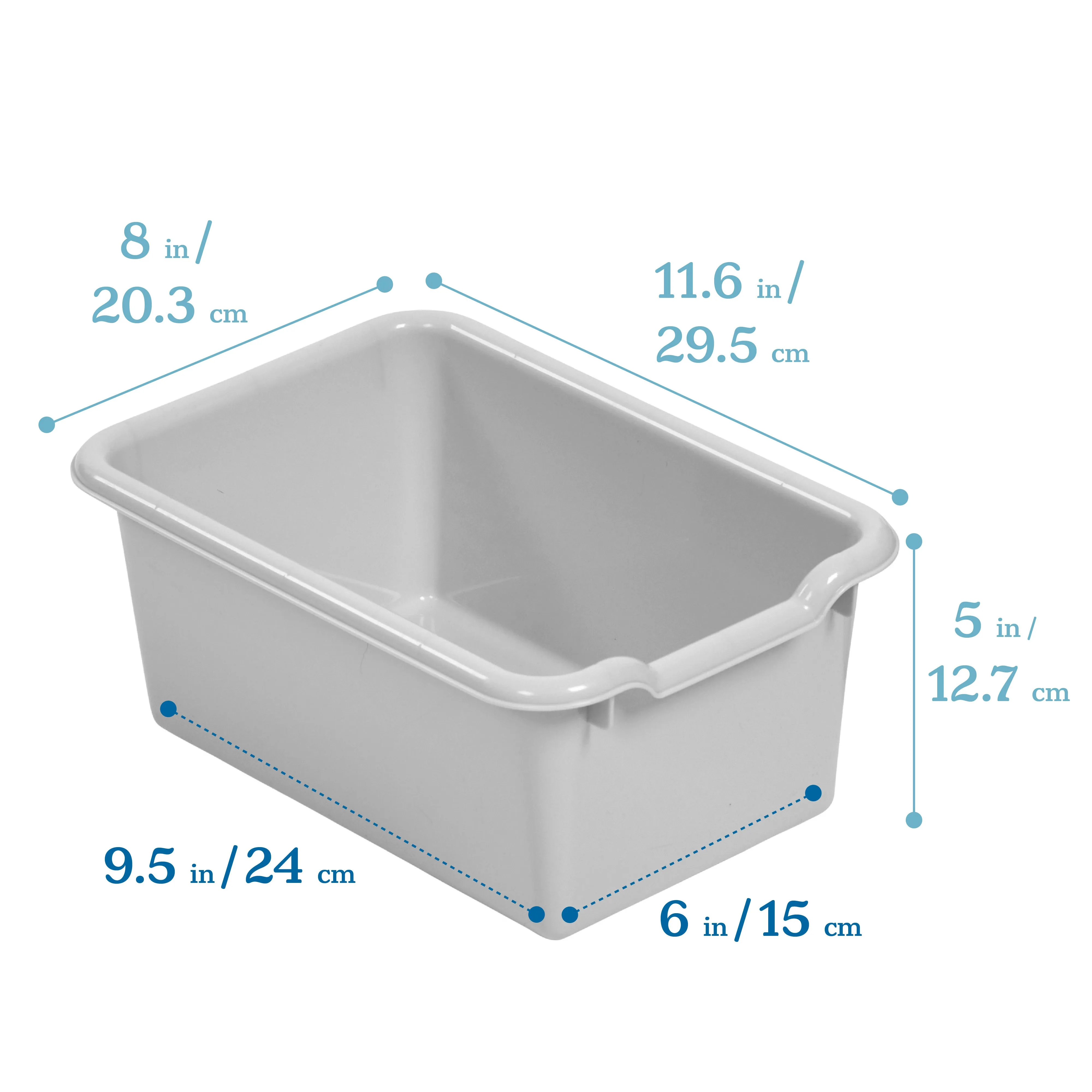 Streamline 25 Cubby Tray Cabinet with Scoop Front Storage Bins, 5x5, Natural, Classroom Furniture