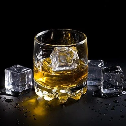 Ticent Ice Cube Trays (Set of 2), Silicone Sphere Whiskey Ice Ball Maker with Lids & Large Square Ice Cube Molds for Cocktails & Bourbon - Reusable & BPA Free