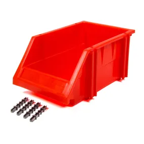 Triple X Race Co. 10.25 x 6.25 x 4.75" Storage Bin Plastic - Red