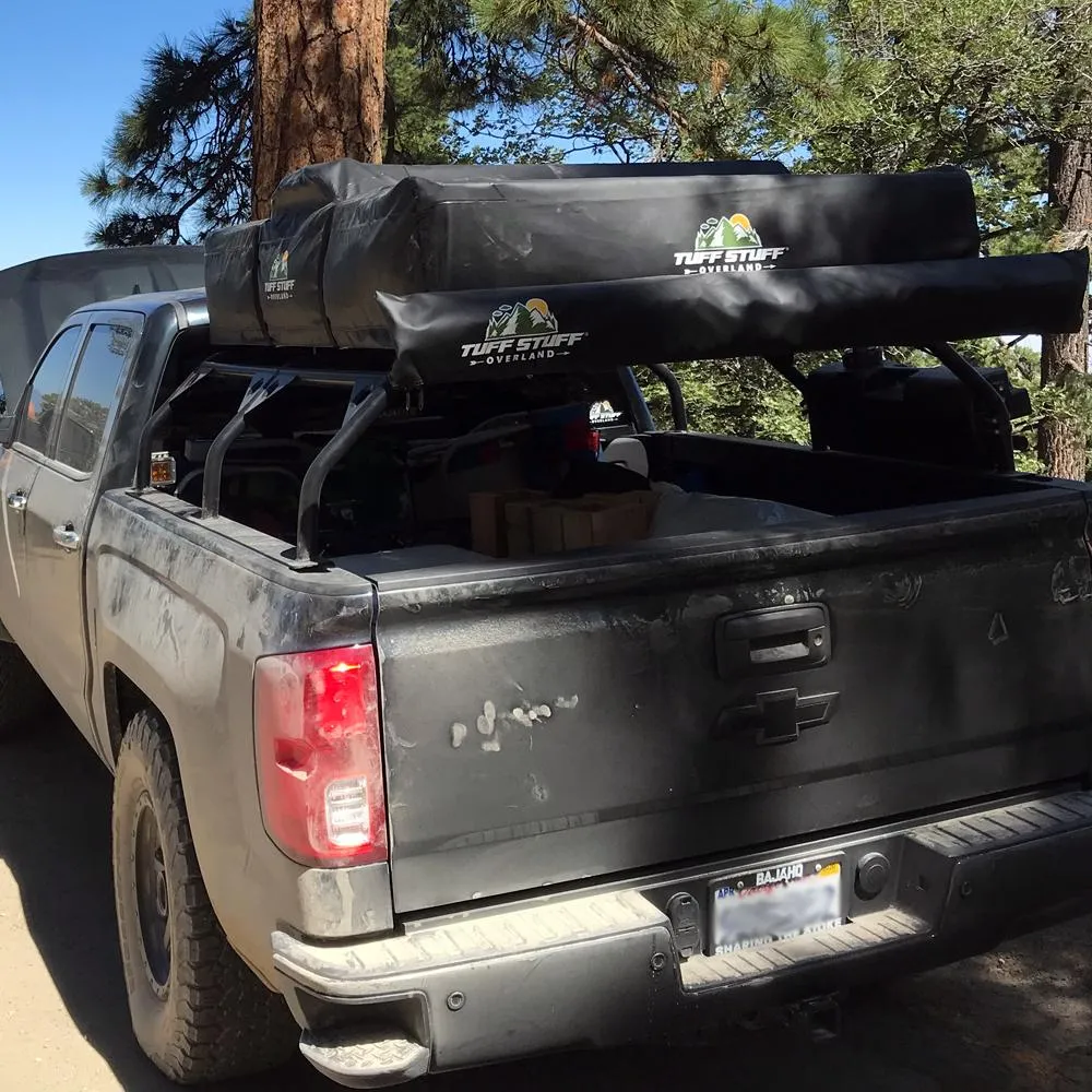 Truck Bed Rack for RTT, Adjustable, 51" Length, Steel, Black