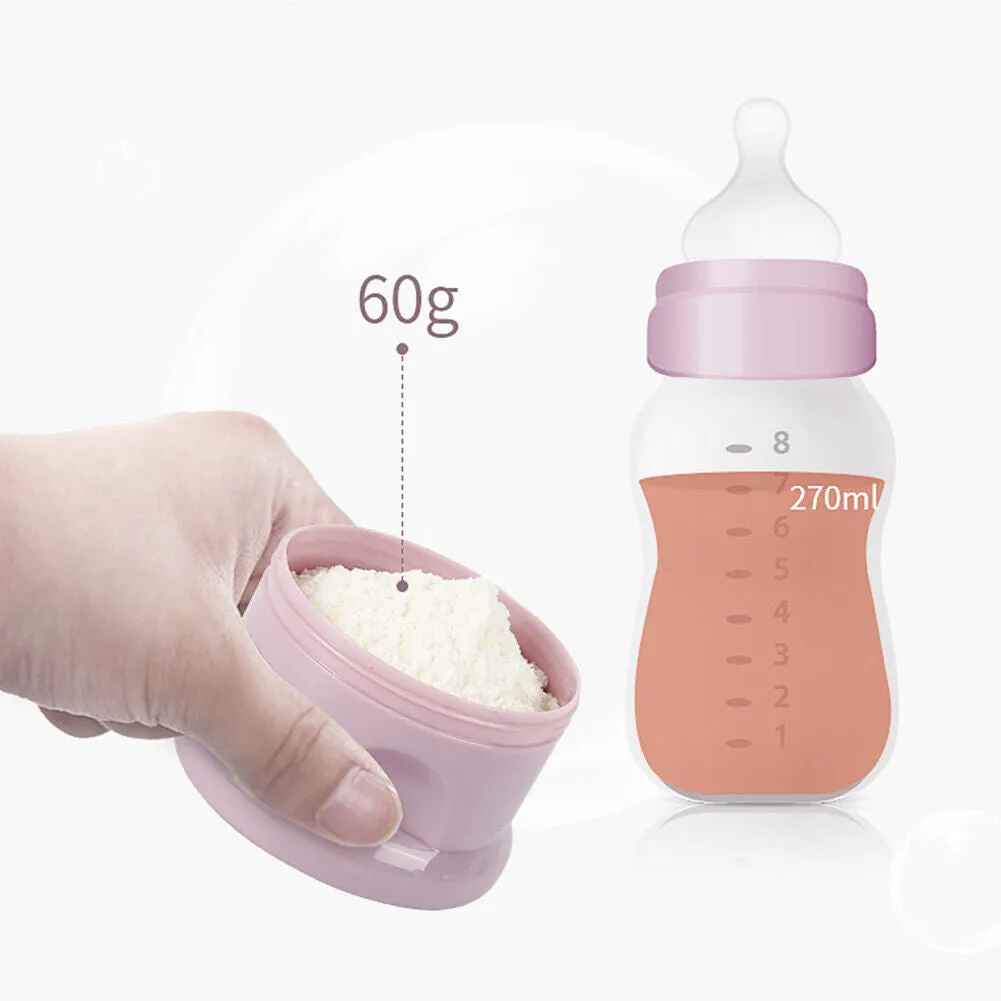 US 3-4 Layers Baby Formula Milk Powder Dispenser Infant Snack Storage Container