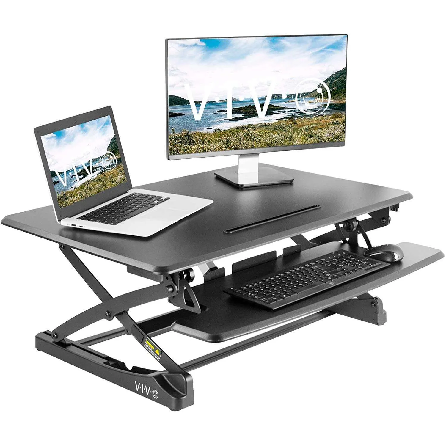 VIVO Black 36” Electric Desk Riser, DESK-V000ZE