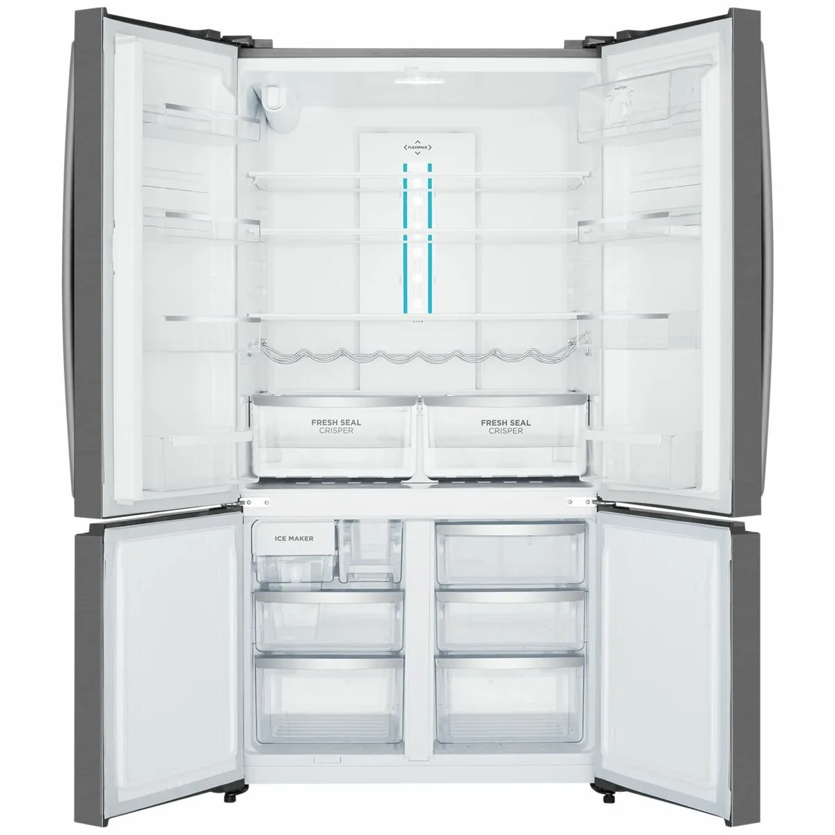 Westinghouse 541L French Door Fridge with Ice Maker and Water Dispenser WQE6060BB