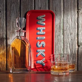 Whisky Tray - Red - 32x15cm