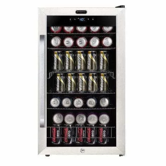 Whynter Freestanding 121 can Beverage Refrigerator with Digital Control and Internal Fan BR-1211DS