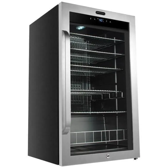 Whynter Freestanding 121 can Beverage Refrigerator with Digital Control and Internal Fan BR-1211DS