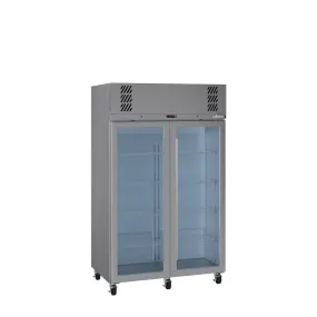 Williams Pearl - Two Door Stainless Steel Upright Display Refrigerator